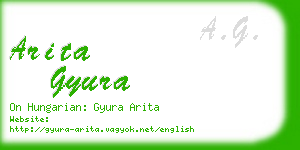 arita gyura business card